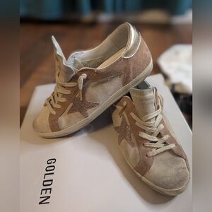 Golden Goose Super-Star Swarovski Crystal Star Sneakers – Size 40 – Like New